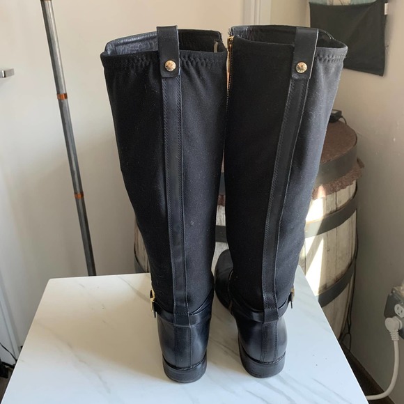 Michael Kors black tall riffing boots sz 8 womens - Picture 3 of 9